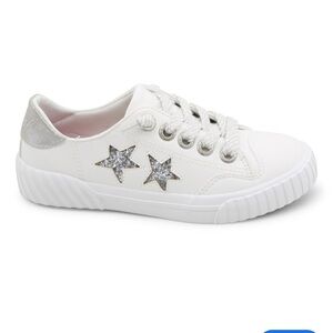 White and Silver Star Sneakers